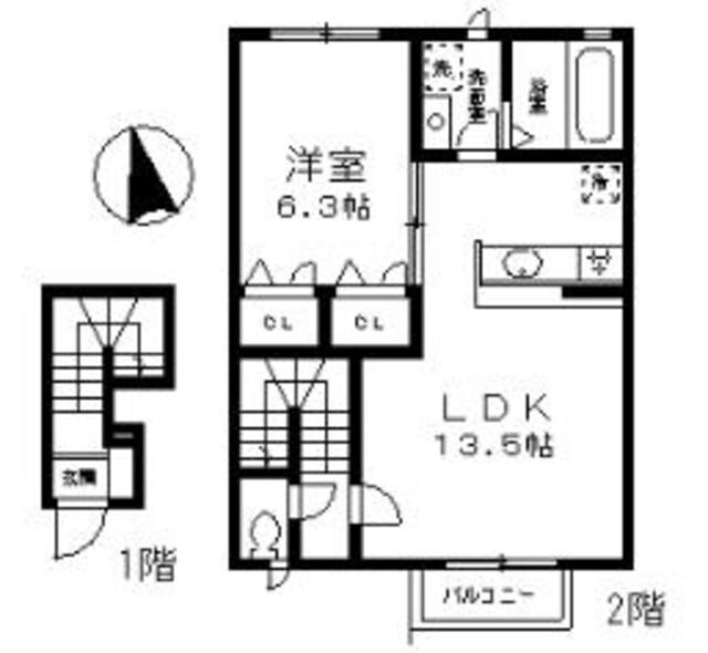 クレベール瀬田の物件間取画像