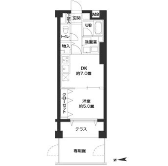 カスタリア自由が丘の物件間取画像