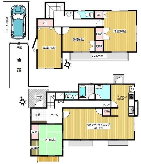 宮坂１丁目戸建の物件間取画像