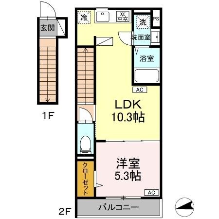 グラナーデ成城学園前　Aの物件間取画像