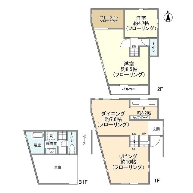 桜丘３丁目貸家の物件間取画像