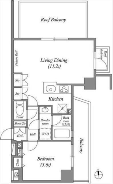 ルクレ上北沢ルネサンスコートの物件間取画像