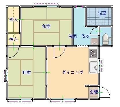 起コーポの物件間取画像