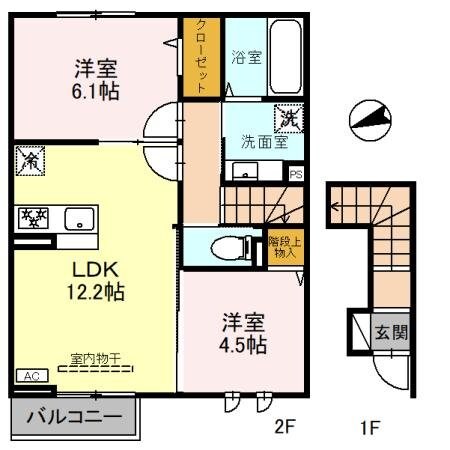 （仮）D-ROOM越谷市宮本町2丁目の物件間取画像