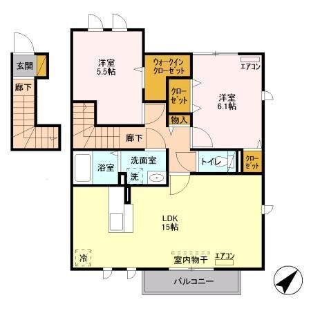 アシェルパーク　Iの物件間取画像