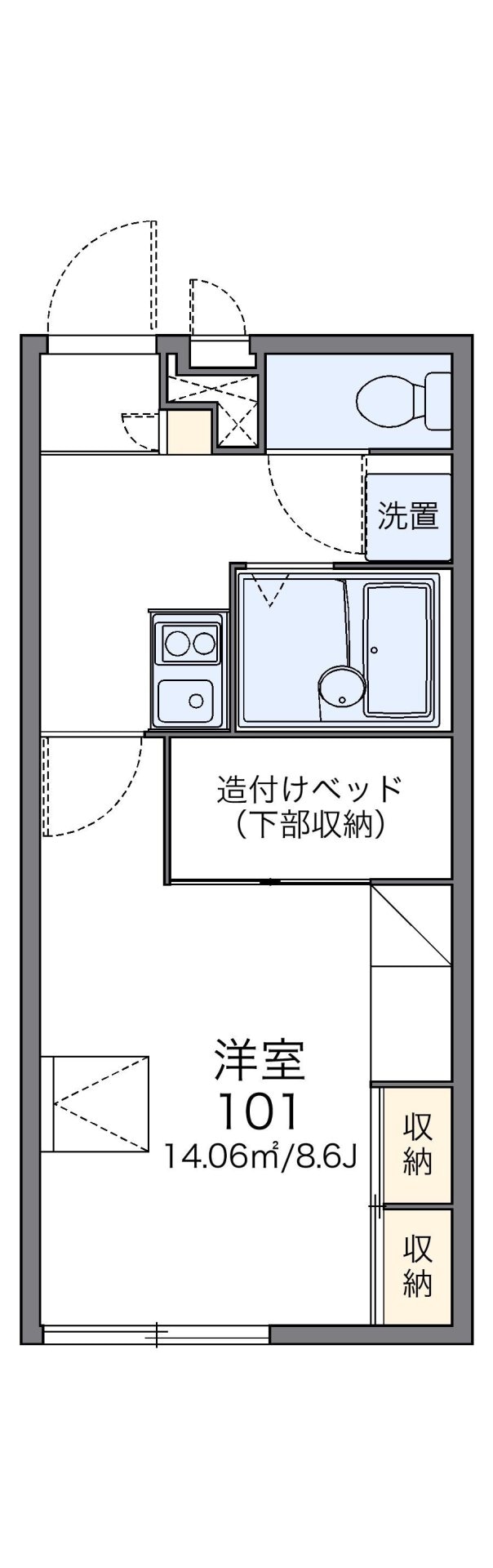 レオパレスＢｒｉｇｈｔｏｎの物件間取画像