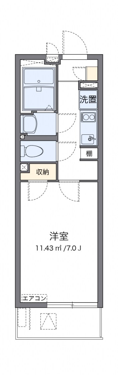 クレイノＭＩＹＡＢＩの物件間取画像