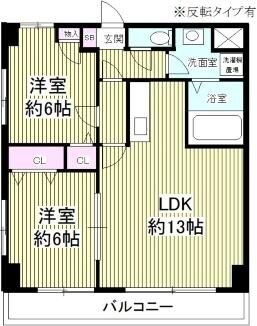 フェリスポート北越谷の物件間取画像