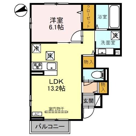 （仮）D-ROOM越谷市宮本町2丁目の物件間取画像