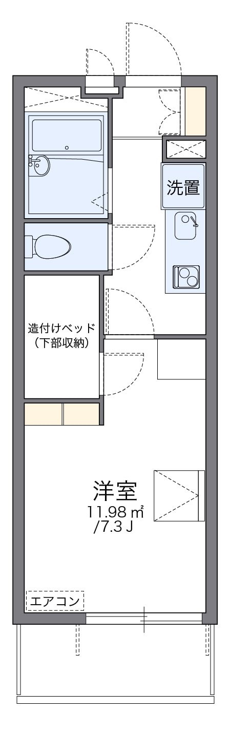 レオパレスシンメイ加須の物件間取画像