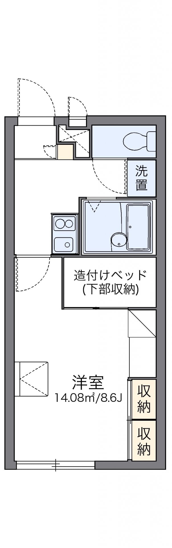 レオパレスパインマノワールの物件間取画像