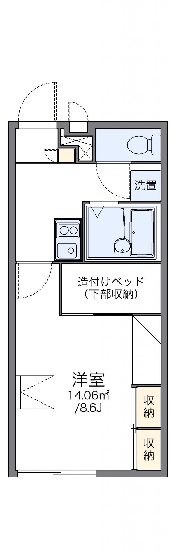 レオパレスボヌールの物件間取画像