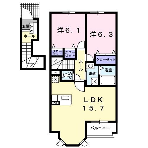 ブローテ　Ｃの物件間取画像