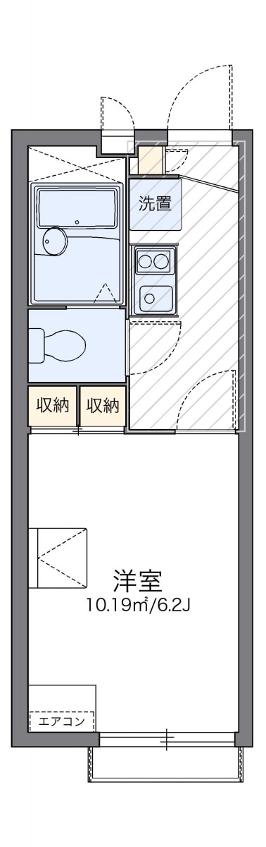 レオパレスＰＵＲＥＲＩＳＥの物件間取画像