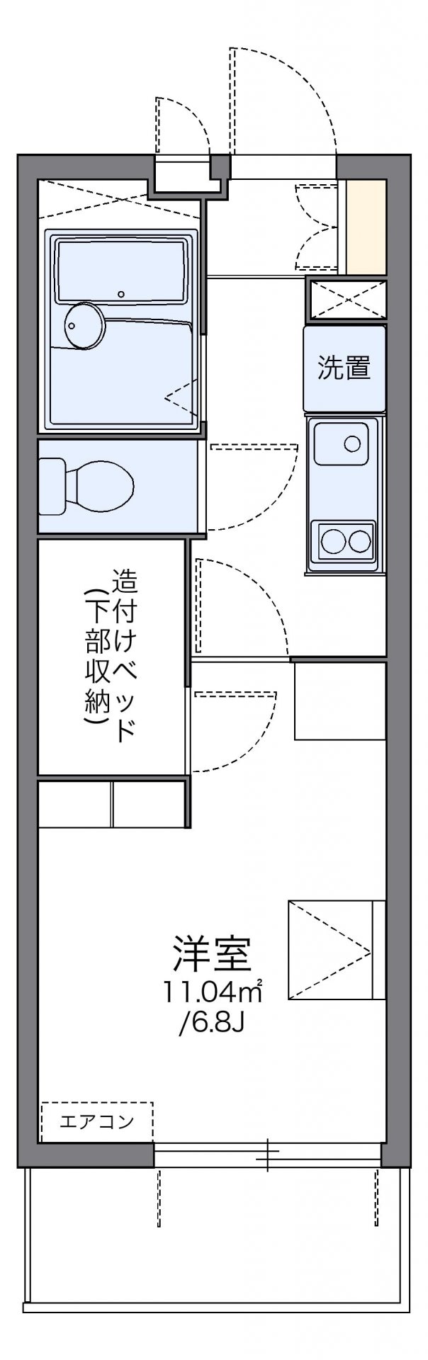 レオパレス前里の物件間取画像