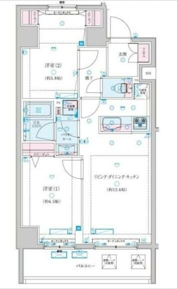 ＧＥＮＯＶＩＡ新子安の物件間取画像