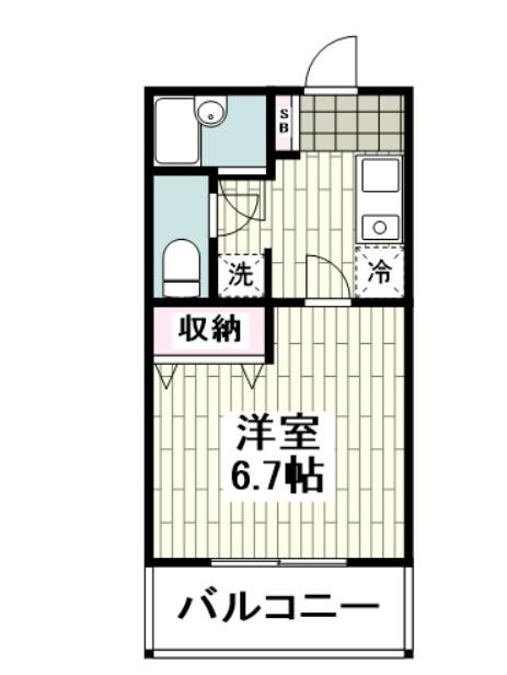 エクセレントアフィー横浜橋の物件間取画像