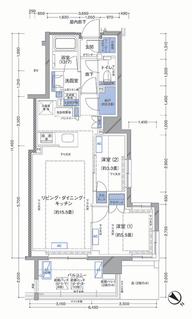 ラティエラ横濱大通り公園の物件間取画像