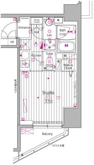 ガーラ・ステーション横濱関内の物件間取画像