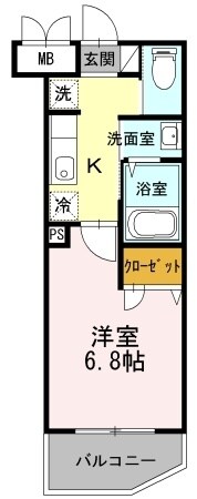 ミラージュ新子安の物件間取画像