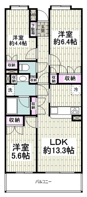 キャメロット上永谷の物件間取画像