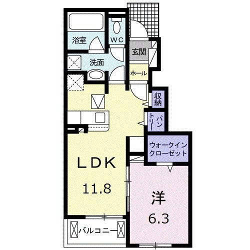 サンフォレストＡ棟の物件間取画像