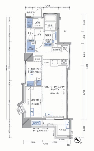 ラティエラ横濱大通り公園の物件間取画像