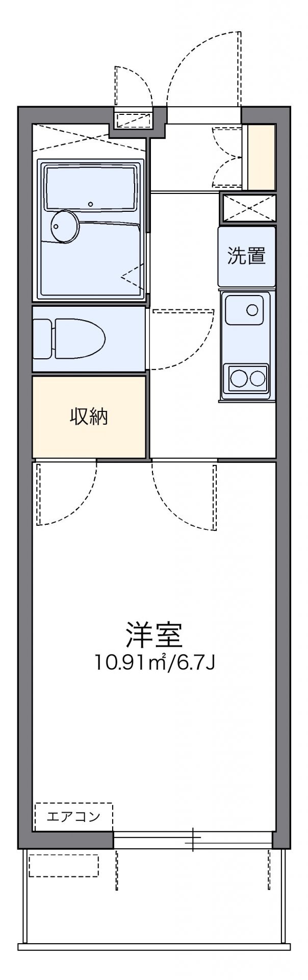 レオパレス蒔田の物件間取画像