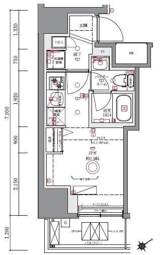 ＡＺＥＳＴ横濱吉野町の物件間取画像