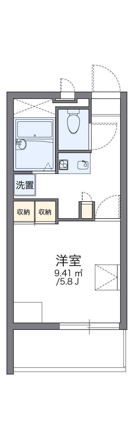 レオパレス楠２の物件間取画像