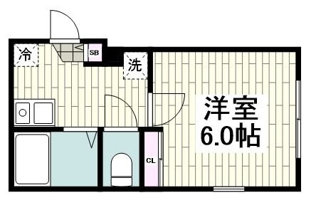 Ｏａｋｗｏｏｄ蒔田の物件間取画像