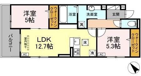 ビエント新横浜の物件間取画像