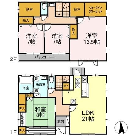 下和田戸建の物件間取画像