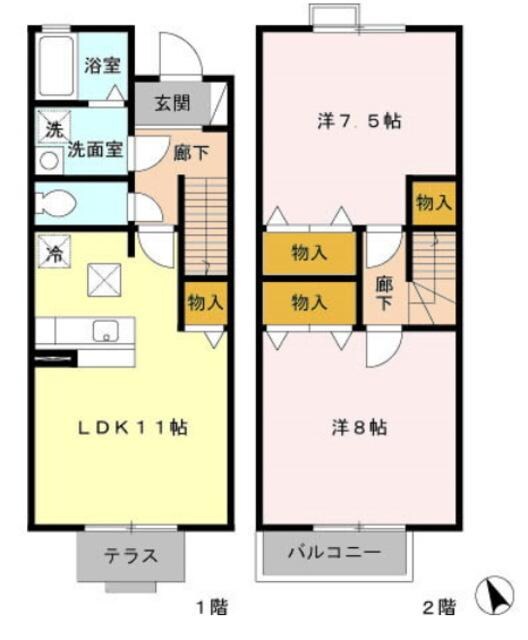 グレイスコートの物件間取画像