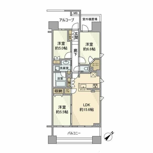 プラウド横濱天王町の物件間取画像