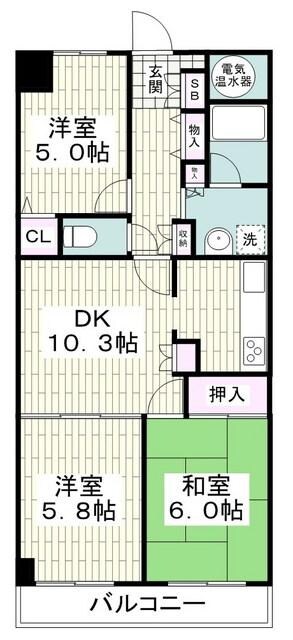 ライオンズマンション二俣川の物件間取画像