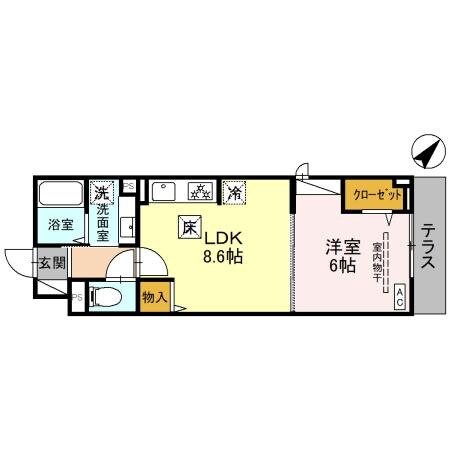 D’Bless南林間の物件間取画像