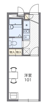 レオパレス四ツ裏の物件間取画像