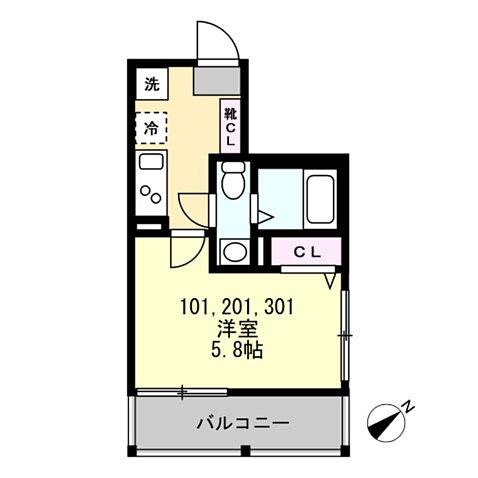 フォレストテラス鵠沼海岸の物件間取画像