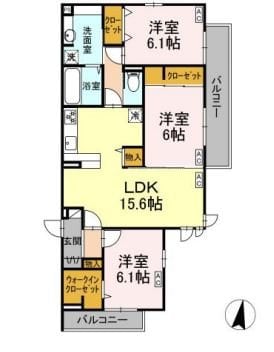 サザンショア東海岸の物件間取画像