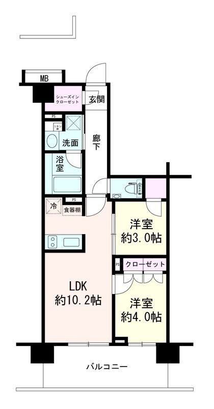 パレステージ茅ヶ崎IIの物件間取画像