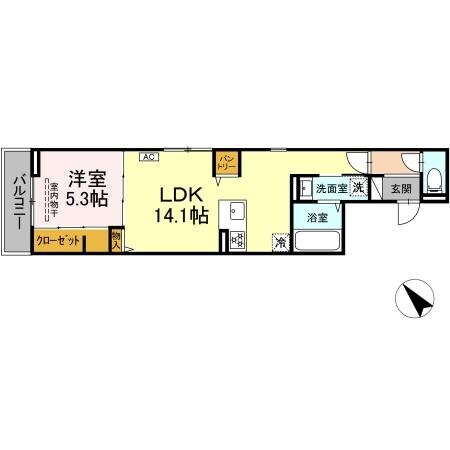 （仮）D-ROOM昭和二丁目の物件間取画像