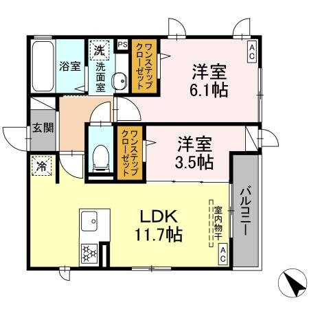 （仮）D-ROOM昭和二丁目の物件間取画像