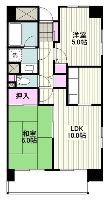 フレスコ川崎の物件間取画像