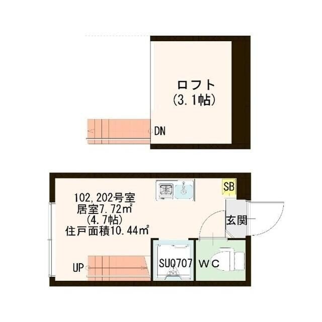 ハーモニーテラス柳町の物件間取画像