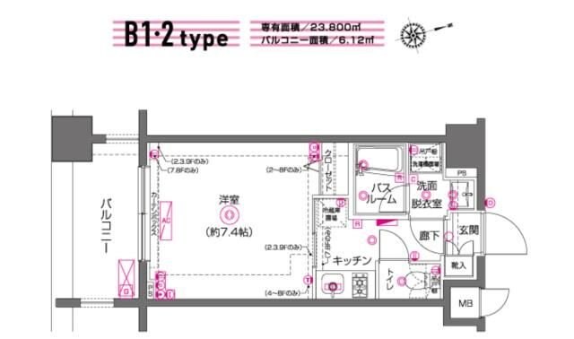 ZOOM川崎の物件間取画像