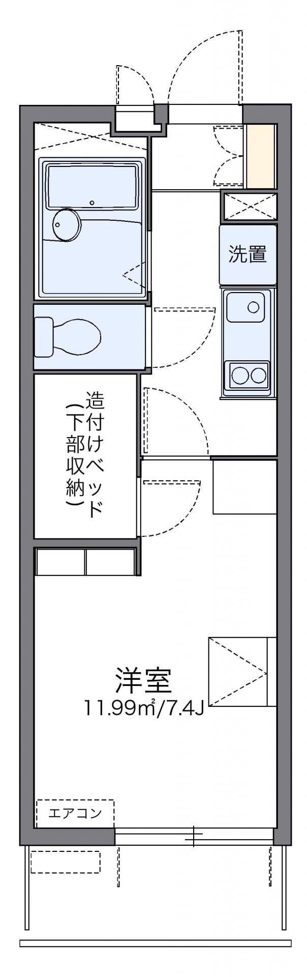 レオパレスアスリートIIの物件間取画像