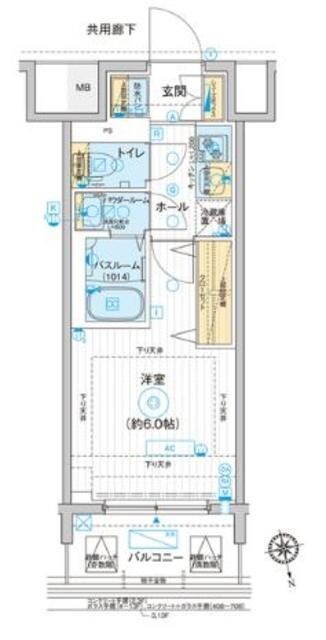 エスタート品川南大井の物件間取画像