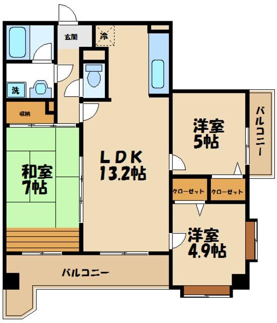 ハーモニーヒルズ中川の物件間取画像