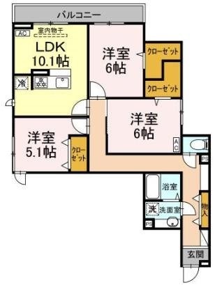 Sunny Hills　A棟の物件間取画像